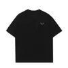 Designer-T-Shirt in Schwarz und Weiß, minimalistisches Herren-T-Shirt, bequemes Farb-T-Shirt aus Baumwolle, kurze Ärmel für Herren und Damen, lockeres Dreiecks-Designer-T-Shirt