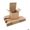 Packaging Boxes Kraft Paper Box Rectangar Black Pink Gift 3-Layer Corrugated Small Custom Size Printing Logo Drop Delivery Office Sc Dh6Cf