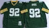 Vintage Fußball 4 Brett Favre Trikot 15 Bart Starr 66 Ray Nitschke 92 Reggie White 5 Paul Hornung 89 James Jones 18 Randall Cobb Teamfarbe Grün Weiß Mann Retro