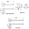 Anelli per asciugamani Set di accessori da bagno in bronzo Set di accessori per il bagno in ottone antico a parete Porta carta igienica Anello per asciugamani Appendiabiti per accappatoio Set di ferramenta per il bagno 240321