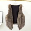 Women's Vests Lightweight Vest Stylish Faux Leather Fur For Women V Neck Outerwear With Fluffy Open Stitch Design Fall Winter Short