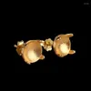 Boucles d'oreilles à clous en argent Sterling 925, 5 pièces/lot, perles de 8mm, Semi-montées, bijoux fins