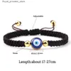 Charm Armband Ny Evil Eye Weaving Lucky Red och Black Thread Par Chain Handmade Bönarmband Pulsera Jewelry for Friends Q240321