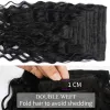 Extensions Doreen 120G 140G Real Natural Curly Human Hair Clip in Extensions Machine Remy Brazilian Hair Wavy Hairstyle 7 pcs /set Clip ins