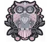 Fashion Night Owl PINK BACK EMBROIDERED Flight Suit PATCH MOTORCYCLE BIKER PATCH IRON ON VEST JACKET Bird of Minerva Badge 7772757