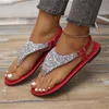 Sandaler Kvinnor Flat Casual Glitter Sequin Clip Vandring för kvinnor Sexig thong