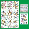 Autocollants de fenêtre décoration murale coloré printemps ensemble fleur oiseau papillon décalcomanies pour verre imperméable Pvc réutilisable