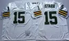 Vintage Fußball 4 Brett Favre Trikot 15 Bart Starr 66 Ray Nitschke 92 Reggie White 5 Paul Hornung 89 James Jones 18 Randall Cobb Teamfarbe Grün Weiß Mann Retro