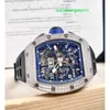 RM Watch Movement Watch Belle montre RM011-FM Platinum Original Diamond Set Felipe Massa Édition Limitée RM011 Montre-bracelet d'affaires décontractée pour hommes