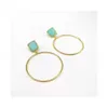 Fashion Best-selling Earrings Version Daily Tianhe Stone Large Circle