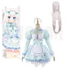 cosplay Anime Costumes Chocolate Nekopara Cosplay Com Clothes Wig Vanilla Suit Cat Girl Maid Com Lolita Women Skirt Loveable Pink Blue ColorC24321