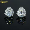 Designer smycken Hot Selling Hip Hop S925 VVS Moissanite Luxury Earrings 3 Prong Seting 10mm VVS Diamond 925 Sterling Silver Screw Back Ear Stud för män och kvinnor