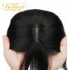Toppers Doreen 13*13CM 8 "12" 16 "Hair Topper Hair 130% gęstość Remy Human Hair Pergera Naturalna kolor czarny dla cienkich włosów