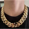 Bijoux Hip Hop pour hommes, collier Miami épais, 28Mm, 24 pouces, 1 kilo de gramme, plaqué or 14K, Style uni, chaîne cubaine en argent 999