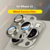 Pełna okładka Ochronne soczewki Protektor Metal Film Film Temperowany Szklany Kamery do iPhone'a 15 Plus Pro Max anty odblaskowy galwaniczne obiektywne filmy Ochraniacze