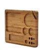 255cm16cm2 Bamboo Wooden Grinding Tray Joint Smoking Accessories Table Paper Multipurpose Herb Tobacco Rolling Trays6859740