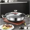 Pannen Koekenpan Food Grade 304 roestvrij staal Non-stick Honingraat Pot Bodem Inductiekookplaat Gasfornuis Algemene Wok Drop Delivery Hom Ottke