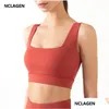 Bikinis Set Nclagen Sport Bra Pushup Yoga Crop Top Women Hohe Impact Square Neck Running Schockdes atmungsaktivem Fitness -Weste Fitnessstudio unter OTT81