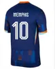 2024 2025 Olanda MEMPHIS maglia da calcio 22/23 EURO Qualificazioni Maglia del club olandese DE JONG VIRGIL DUMFRIES BERGVIJN Maglia KLAASSEN BLIND DE casa lontano da uomo kit per bambini