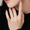 Anillos de banda de oro con diamantes ovalados de lujo, anillo de diseñador de compromiso para mujer, fiesta de bodas, plata de ley 925, joyería de circonita 5A, caja de regalo para amiga para mujer, tamaño 5-9