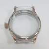 Caixa de relógio de 44 mm com vidro de safira adequada para movimento mecânico manual suíço ETA6497/6498