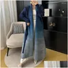 Womens Trench Coats Miyake Pleated Loose Jacket Female 2024 Spring Fall Fashion Solid Long-Sleeved Age Reduction Outer Cloak Large Dro Otuj4