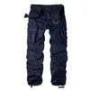 Men's Pants Men Cargo With Many Pocket Cotton Loose Baggy Casual Military Trousers Hip Hop Harem Male Clothing Plus Size