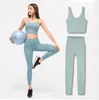 LL Women Outfit Jogger Yoga Leggings Suit Pants High Waist Sports Raising Hips Gym Wear Legging Align Elastic Fiess Tights Top with Chest Pad