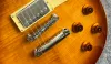 Op maat gemaakte elektrische gitaar, tijgerpatroon met zonnebloemgradiënt, gouden accessoires op voorraad, bliksemsnelle verzending FA52