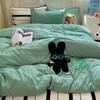 Yatak Setleri Yorgan Seti Yatak Kapağı Yastık Kılıfı Yatak Sayfası Yumuşak Ketenli Cilt Dostu Ev için
