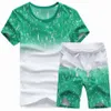 2-teiliges Sommer-Set, Kleidung, einfarbig, T-Shirt, Baumwolle, Polyester, Biker-Shorts, Damen-Sport-Trainingsanzug, Damen, Zwei