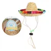 Abbigliamento per cani popetpop 1pc hat sombrero cappello divertente costume decorazioni messicane estate (perle a corda di cotone regolabile