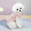 Cão vestuário vestido alta elasticidade padrão de flor cor vibrante verão pequena princesa cosplay traje para uso doméstico