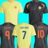 24 25 Soccer Jerseys 2024 CoLUmBIa National Team Football Shirt Home Away Set Camisetas 2024 Copa America D.VALOYES ARANGO C. CHUCHO CUADRADO Men Kids Kit