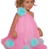 Fantasia linda tule princesa vestidos de verão sem mangas férias roupas infantis traje de festa infantil roupas de menina 240311