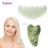 Masseur de visage Jade pour femmes soins du cuir chevelu peigne naturel planche de sable de melon brosse à cheveux évier grattoir machine de massage jade 240322