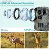 Caméras de chasse Caméra d'arc infrarouge extérieure à faible luminosité 4k 48MP mini jeu de piste vision nocturne caméra de chasse étanche caméra piège photo sauvage Q240321