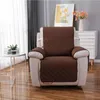 Stol täcker Recliner Mat Brown Plaid Integrated Sofa Cover för resistent mot Dirtfor Living Room Cushion