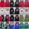 Maillot de basket-ball rétro Michael 23 pour homme, vintage, pour les fans de sport, respirant, pur coton, équipe à rayures cousues, noir, rouge, blanc, vert, bleu, bon