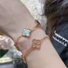 Luxury Flower Bracelet Fashion Women luck clover bracelet Designer brand bangle for Girls Gift High Quality 18K Gold Jewelry