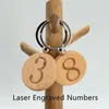 Keychains 50 Piece Wood Carved Blank (Round)