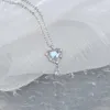 Pendentif Colliers Fairy Stick Moonstone Love Collier Goutte d'eau Coeur Clavicule Chaîne Fête Bijoux Sauvages Cadeau