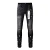 Lila Bxxxd Jeans American High Street Black Paint Distressed