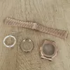 Accessori per orologi Spot con cassa in vetro zaffiro da 41 mm in oro rosa e movimento giapponese NH35/364R compatibile
