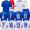 3xl 4xl 2024 Mbappe koszulki piłkarskie francuskie koszule piłkarskie Benzema Griezmann Kounde Camavinga Maillot Foot Kit Top Shirt Men Kids Set