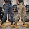 Pantaloni da uomo Abbigliamento da lavoro hip-hop retrò americano all'aperto Alla moda Elastico in vita Cerniera Semplice Tasca grande Con lacci Casual