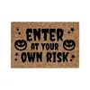 Carpets HX Halloween Welcome Mat Cartoon Ghost 3D Printed Party Area Rug Kitchen Home Deco Water Absorbing Rugs