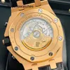 Beliebte Luxus-AP-Armbanduhr, Herrenuhr, Royal Oak Offshore-Serie, 42 mm Durchmesser, 18 Karat Gold, automatische mechanische Herrenuhr, Sport- und Freizeit-Luxusuhr 26470