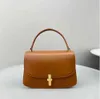 ROW SOFIA 10 CALF TOP HANDGEL BAG HANDBAG Fashion Luxury Presential Handbags Black Brown Pres