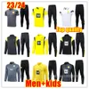 22/23 NUEVOS Chándales de media cremallera, chaqueta para niños y hombres, conjuntos de fútbol Borussia, traje de entrenamiento de Dortmund con media cremallera, conjunto de fútbol Survetement